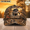 Maxcorners Dog Hunting And Duck Sunset Marsh Landscape Camo Personalized Name 3D Cap
