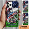 Maxcorners Fishing Phone Case Jump Grass Water Scene Personalized Name Phone Case (8 Fish Species)