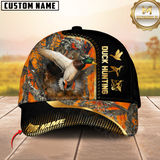 Maxcorners Golden Hunting Orange Camouflage Personalized Name 3D Cap (Multioption)