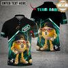 Maxcorners Billiards 9 Ball Funny Character Swirl Customized Name, Team Name 3D Shirt (6 Colors)