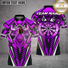 Maxcorners Dart Bull Jersey Fierce Bullseye Design Multioptions Personalized Name, Team Name Unisex 3D Shirt (4 Colors)