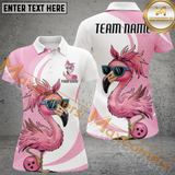 Maxcorners Cute Slay Pink Flamingo Bowling Jersey Customized Name 3D Shirt