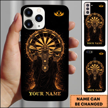 Maxcorners Darts Phonecase Dark Viking Warrior Norse Mythology Dartboard Personalized Name 3D Phone Case