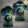 Maxcorners Electric 8-Ball Billiards Multicolor Customized Name, Team Name 3D Shirts