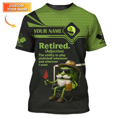 Maxcorners Custom Name Funny Men's Pickleball Shirt, Retired Pickleball Shirts, Gift For Pickleball Players LM0509