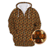Maxcorners Dachshund Pattern Golf Shirt, Halloween Golf Shirt, Golf Gift For Golfers, Dachshund Golf Shirt For Men