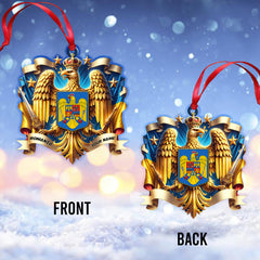 Maxcorners Custom Name Romania Ornament, Christmas Gift for Romania Lover 2D Flat LM2111