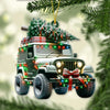 Maxcorners Custom Name Jeep Ornament, Christmas Gift for Jeep Lover15 2D Flat LM2111
