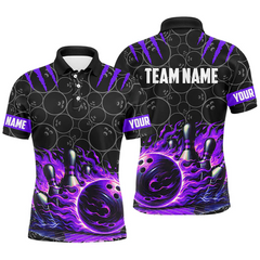 Maxcorners Bowling Flame Bowling Team Pro Multicolor Option Customized Name 3D Shirt