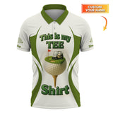 Maxcorners Personalized Name Funny Golf Shirt, This Is My Tee Shirt, Men’s Golf Shirts, Golf Gift For Golfers