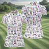 Maxcorners Wine Lover Golf Top, Grape Humor Print, Golf Shirts For Women LM1507