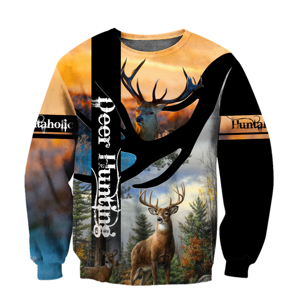 Max Corner Huntaholic 4 Deer Hunting 3D All Over Printed Shirts Gift For Hunter