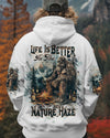 Maxcorners Life Is Better In The Nature Haze Bigfoot All Over Print LM2101