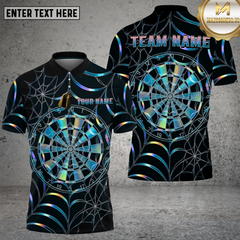 Maxcorners Dart Shirt Holographic Webboard Style Multioptions Personalized Name, Team Name Unisex 3D Shirt (4 Colors)