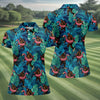 Maxcorners Bigfoot Flamingo Float Tropical Golf Polo Shirt, Golf Shirts For Women, Ladies Golf Tops LM1507