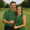 Maxcorners St Patrick's Day Leprechaun Character Golf And Beer Green Golf Shirt, Fun Women's Golf Shirts, Ladies Golf Polos