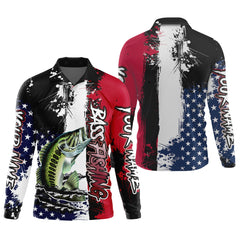 Maxcorners Patriotic Fishing Shirt, Custom Fishing Shirt, Gift For Fisherman, Mens Casual Shirts