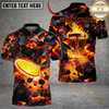 Maxcorners Blazing Disc Golf Polo Personalized Name, Team Name 3D Shirt (4 Colors) 1