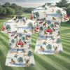 Maxcorners German Shepherd Beach Vacation Golf Polo Shirt, Women’s Golf Polo, Ladies Golf Shirts LM1507