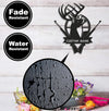 Maxcorners Personalized Deer Hunting Metal Sign WITH LED/WITHOUT LED - Rustic Buck Wall Art with Rifles, Hunter Lodge Decor & Outdoor Cabin Sign LM0110