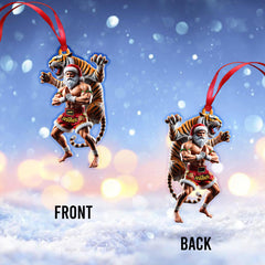 Maxcorners Custom Name Muay Thai Ornament, Christmas Gift for Muay Thai Lover 2D Flat LM2111