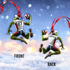 Maxcorners Custom Name Stink Christmas Handball Ornament, Christmas Gift for Handball Lover 2D Flat LM2111