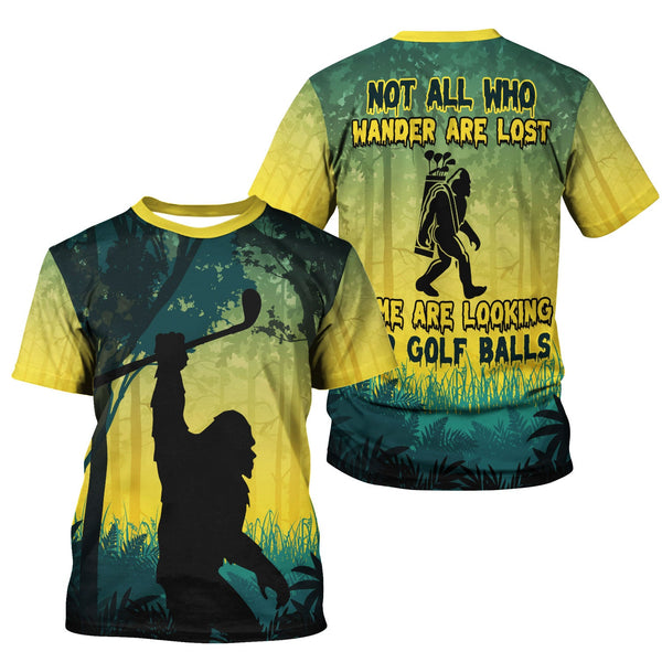 Maxcorners Bigfoot Men's Golf Polo Shirt, Golfing Apparel, Mens Golf Gift, Funny Golf Shirt