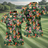 Maxcorners Tropical Corgi Dog Hawaiian Golf Polo Shirt, Golf Shirts For Women, Women's Golf Apparel LM1507