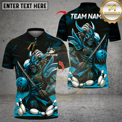 Maxcorners Bowling Samurai Multicolor Customized Name, Team Name 3D Shirts