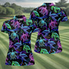 Maxcorners Neon Sea Turtle Ocean Pattern Hawaiian Golf Polo Shirt, Women’s Golf Polo, Ladies Golf Shirts LM1507