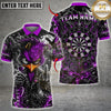 Maxcorners Darts Shirt Eagle Dartboard Red Flame Design, Multicolor Customized Name, Team Name 3D Shirts