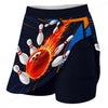 Maxcorners Customized Bowling Trouser Skirts With Shorts Underneath, Bowling Meteor Fireball With Pockets