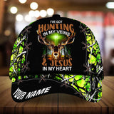 Maxcorners I've Got Hunting In My Heart Jesus In my Veins 3D Multicolor Personalized Cap