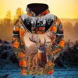 Maxcorners Custom Name Art Day Deer Hunting 3D All Over Printed Clothes