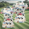 Maxcorners Tropical Border Collie Beach Hawaiian Golf Polo Shirt, Ladies Golf Shirt, Womens Golf Tops LM1507