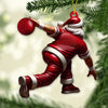 Maxcorners Custom Name Bowling Santa Ornament, Bowling Lover Christmas Gifts 2D Flat LM2211