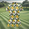 Maxcorners Tropical Pineapple Rifle Golf Shirt, Hawaiian Tactical Print, Women’s Golf Polo LM1507
