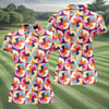 Maxcorners Funny Adult Retro Checkered Novelty Golf Shirt, Golf Tops For Women, Ladies Golf Top LM1507