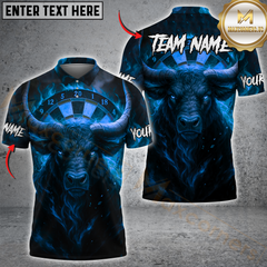 Maxcorners Darts Firestorm Bullseye Personalized Name, Team Name Shirt