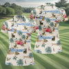 Maxcorners Cute Yorkshire Terrier Beach Vacation Golf Polo Shirt, Golf Shirts For Women, Women's Golf Apparel LM1507