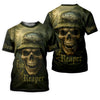 Maxcorners Fish Reaper Camo Fishing Shirt, Funny Fishing T-Shirt, UV Protection Clothing