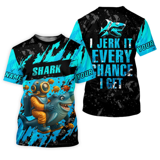 Maxcorners Shark Fishing UPF Shirts, Shark T-shirt, Long Sleeve Fishing Shirts, Funny Fishing Shirt, Gift For Fisherman