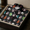 Maxcorners Black Custom Photo Golf Icons Polo Shirt, Women’s Golf Apparel, Printed Golf Shirt LM1507