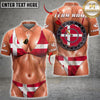Maxcorners Darts Shirt Patriotic Flag Bikini & Bullseye Dartboard Athletic Body Design, Customized Name, Team Name 3D Shirts