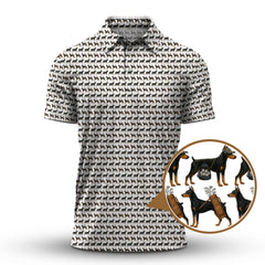 Maxcorners Maxcorners Pattern Golf Shirt For Men, Dog Golf Shirt, Crazy Golf Shirt For Golfers