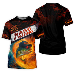 Maxcorners Bass Fishing Apparel, SPF Shirt For Men, Gift For Fisherman, Fishing Shirts For Men