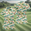 Maxcorners Christmas Santa Surfing Tropical Hawaiian Golf Shirt, Golf Shirts For Women, Performance Golf Shirt LM1507