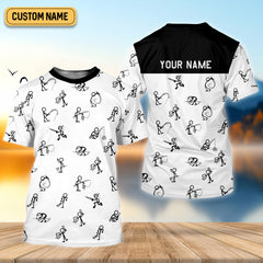 Maxcorners Funny Stick Figure Fishing Pose SPF Shirt For Men, Funny Fishing Shirt, Fishing Shirts For Men