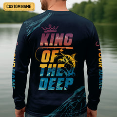Maxcorners King Of The Deep Swordfish Fishing SPF Shirt For Men, Fishing Gifts For Men, Men's Fishing Shirt