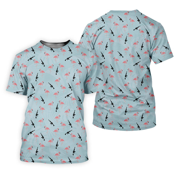 Maxcorners Funny Flamingos Golf Polo Shirt, Golfing Apparel, Mens Golf Gift, Funny Golf Polos